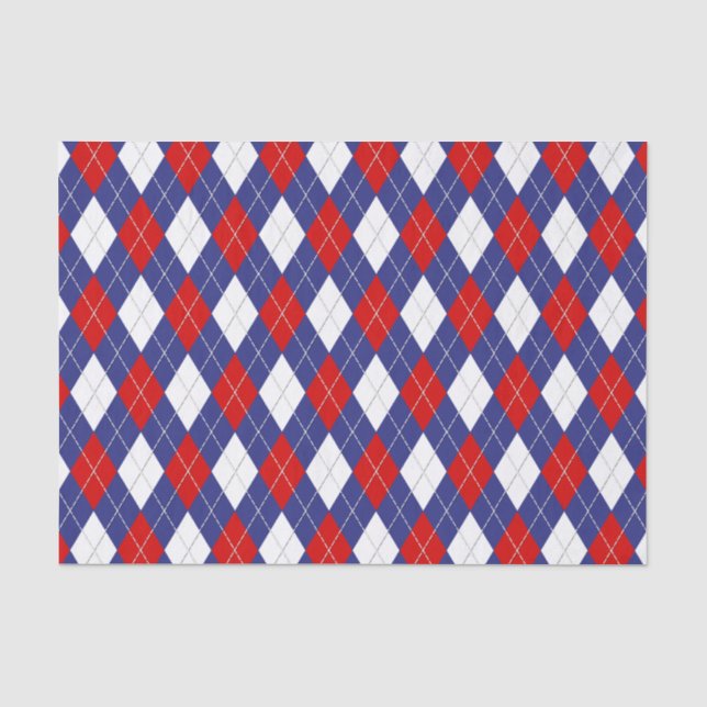 Papier Mousseline Jacquard Bleu Rouge 2 TISSUS PAPIER EN CUIVRE (Recto)