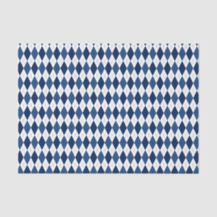 Papier Mousseline Jacquard Preppy classique bleu et blanc
