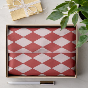 Papier Mousseline Jacquard rouge et rose Festive Noël moderne