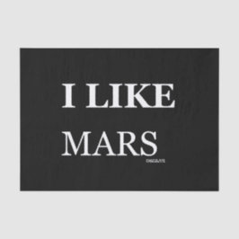 Papier Mousseline j'aime le chocolat mars