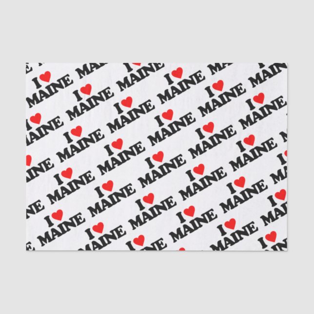 PAPIER MOUSSELINE J'AIME LE MAINE (Recto)