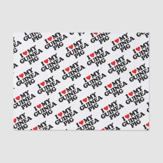 PAPIER MOUSSELINE J'AIME MON COBAYE (Recto)