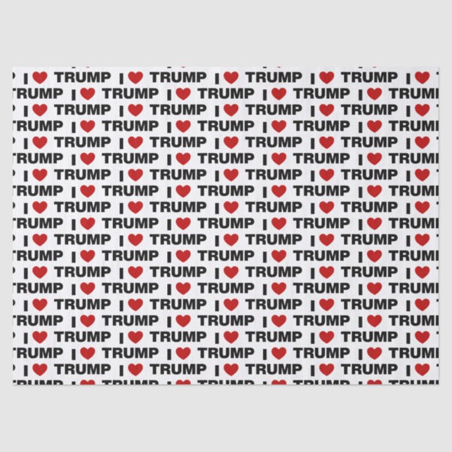 Papier Mousseline J'aime Trump (Recto)