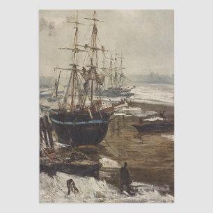 Papier Mousseline James Whistler - La Tamise dans la glace