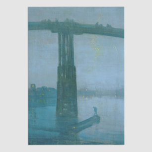 Papier Mousseline James Whistler - Nocturne, Old Battersea Bridge
