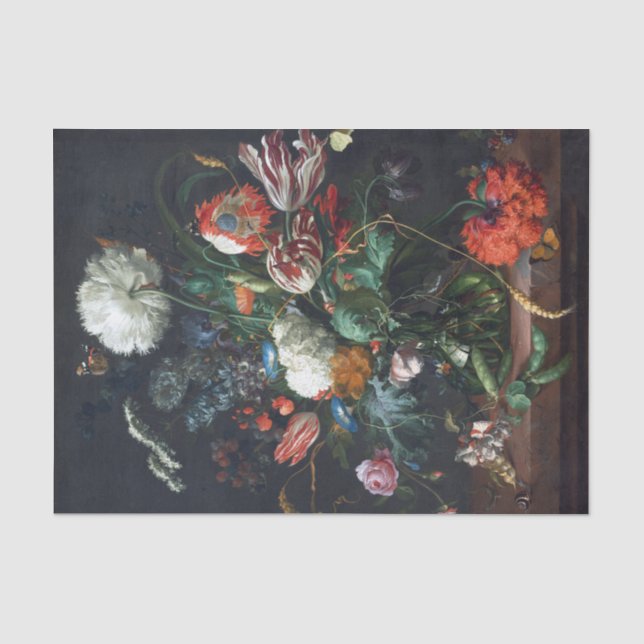 Papier Mousseline Jan Davidsz de Heem Vase de Fleurs (Recto)