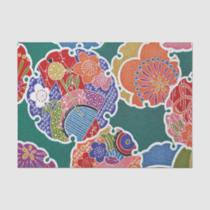 Papier Mousseline Japonais KIMONO Textile, Floret Motif
