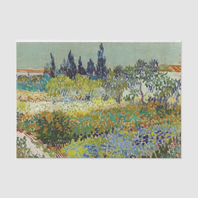 Papier Mousseline Jardin à Arles Van Gogh Découpage Papier (Recto)