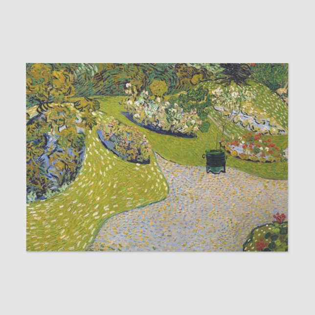 Papier Mousseline Jardin à Auvers, Vincent van Gogh Art (Recto)