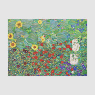 Papier Mousseline Jardin Agricole Gustav Klimt Avec Peinture De Fleu