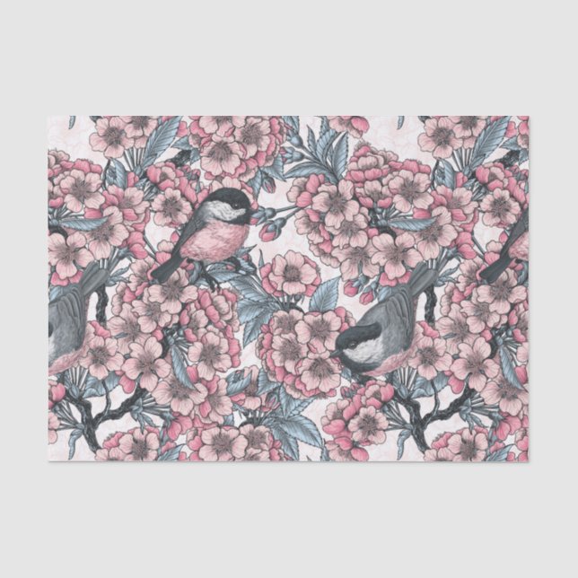 Papier Mousseline Jardin aux cerisiers (Recto)