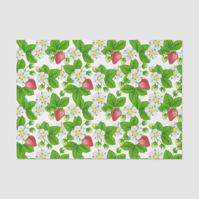 Papier Mousseline Jardin aux fraises (Recto)