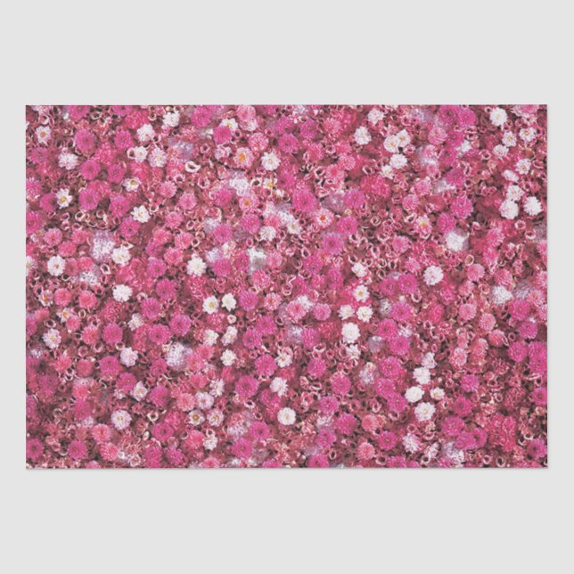 Papier Mousseline Jardin de fleurs d'aquarelle de fête (Recto)