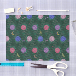 Papier Mousseline Jardin de Hortensias Moderne Baigné de Lumière Gra