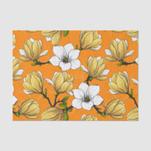 Papier Mousseline Jardin de Magnolia en jaune