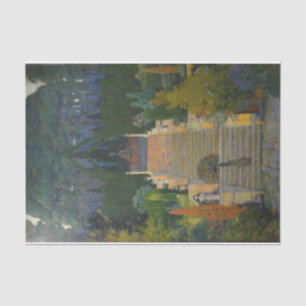 Papier Mousseline Jardin de Majorque (par Santiago Rusiñol)
