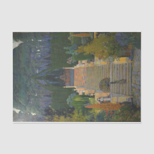 Papier Mousseline Jardin de Majorque (par Santiago Rusiñol) (Recto)