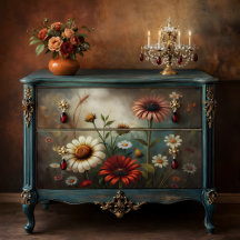 Jardin de marguerites au crépuscule découpage