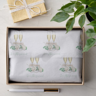 Papier Mousseline Jardin de Mariée Golf Mariage 'Elle se marie'