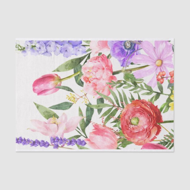 Papier Mousseline Jardin de printemps (Recto)
