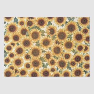 Papier Mousseline Jardin de tournesols en pleine floraison