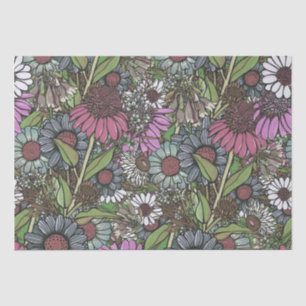 Papier Mousseline Jardin d'hiver Fleur sauvage rétros