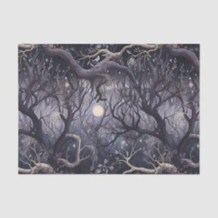 Papier Mousseline Jardin effrayant de nuit