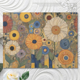 Papier Mousseline Jardin Fleur sauvage Art Nouveau Boho