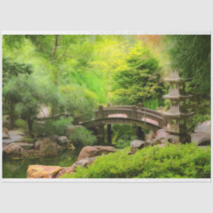 Papier Mousseline Jardin japonais - Eau sous le pont