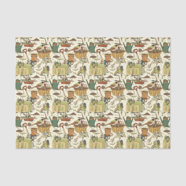 Papier Mousseline Jardin vintage (Recto)