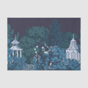 Papier Mousseline Jardins de la Lune enchantés Chinoiserie