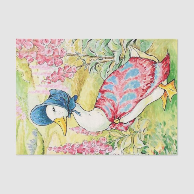 Papier Mousseline "Jemima Puddle Duck" par Beatrix Potter (Recto)