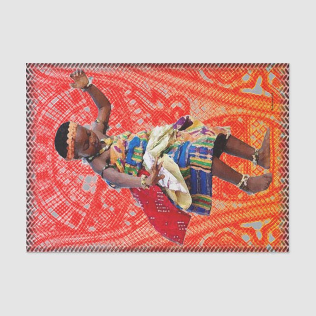 Papier Mousseline Jeunesse et rythme africains (Recto)