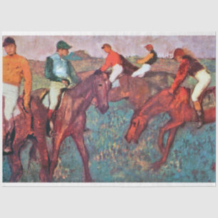 Papier Mousseline Jockey et cheval, Edgar Degas