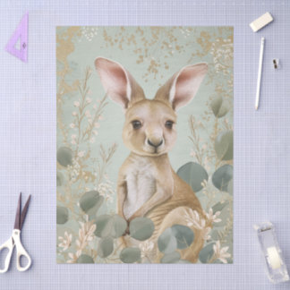 Papier Mousseline Joey mignon en découpage de feuilles d'eucalyptus