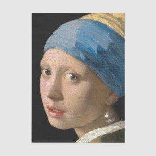 Papier Mousseline Johannes Vermeer - Fille avec une oreille perle
