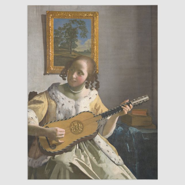 Papier Mousseline Johannes Vermeer - Guitare (Créateur téléchargé)