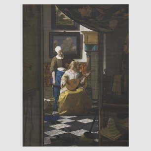 Papier Mousseline Johannes Vermeer - La lettre d'amour