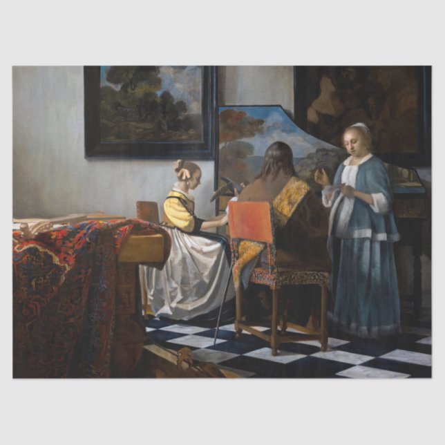 Papier Mousseline Johannes Vermeer - Le Concert (Recto)