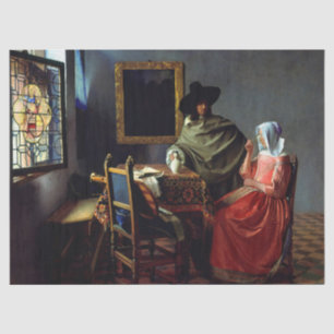 Papier Mousseline Johannes Vermeer - Le verre du vin