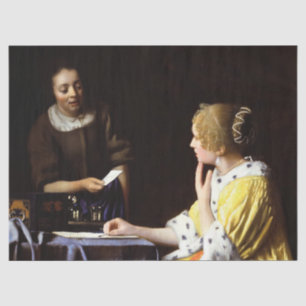 Papier Mousseline Johannes Vermeer - Maîtresse et domestique