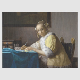 Papier Mousseline Johannes Vermeer - Une dame écrit une lettre