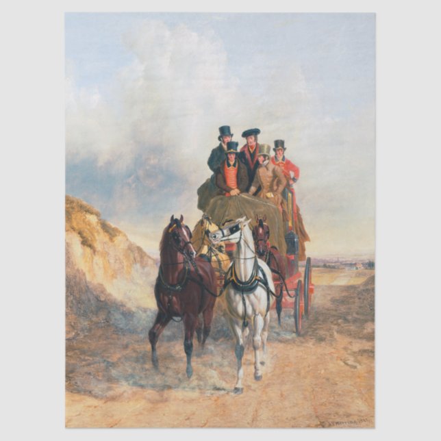 Papier Mousseline John Frederick Herring | Royal Mail Coach (Recto)
