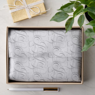 Papier Mousseline Joie - Noël Silver Faux Foil Calligraphie