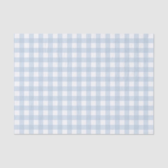Papier Mousseline Joli bleu Denim bleu En vichy Motif vérifié (Recto)