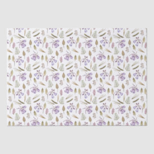 Papier Mousseline Joli cadeau de jardin de fleurs violettes anglaise