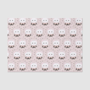Papier Mousseline Joli chat visage rose Motif croustillant