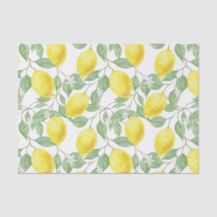 Papier Mousseline Joli citron Motif Tissu / Papier d'artisanat