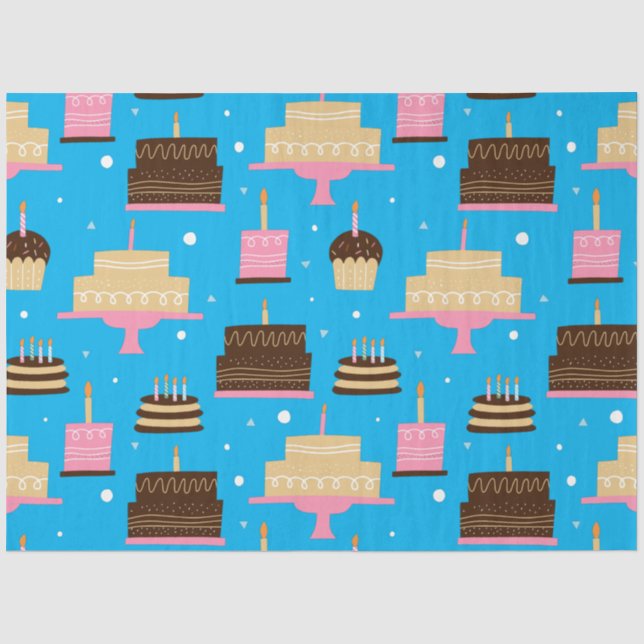 Papier Mousseline Joli couleur Whimsday Motif bleu (Recto)