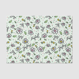 Papier Mousseline Joli Doodle Daisy Fleurs mignonnes Fille Motif